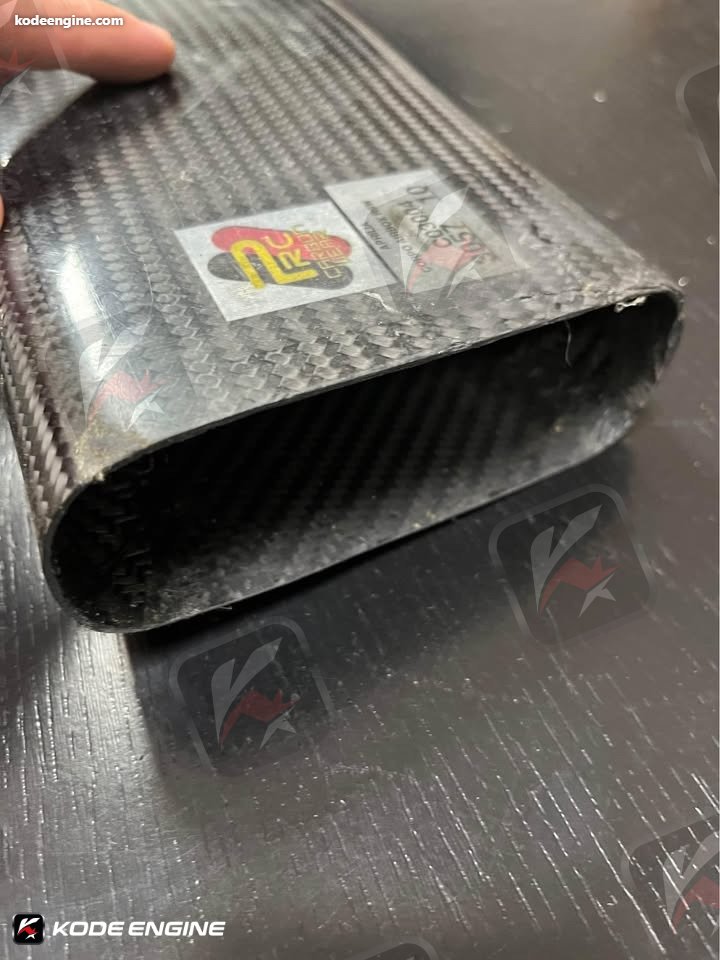 Aprilia RSW 125 airbox with filter pack - rectangular outlet (Used, partially repaired) image 3