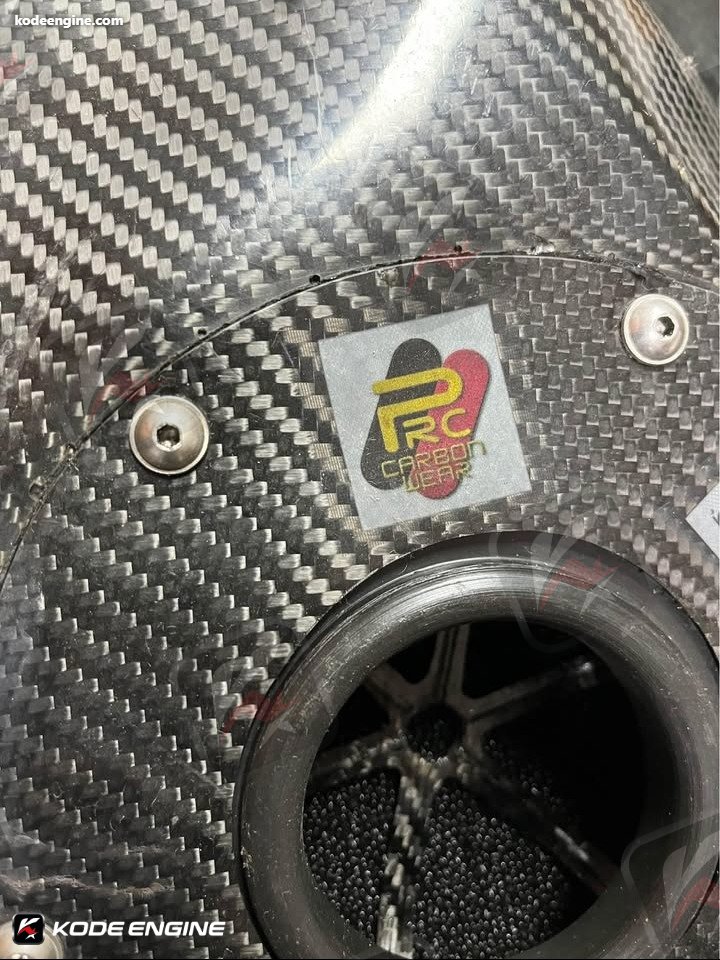 Aprilia RSW 125 airbox with filter pack - rectangular outlet (Used, partially repaired) image 4